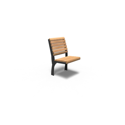 Tuinbankje Gecoat Staal met Rugleuning 50x62.5x104 cm - Garapa Hardhout