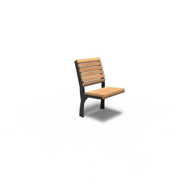 Tuinbankje Gecoat Staal met Rugleuning 50x62.5x104 cm - Garapa Hardhout
