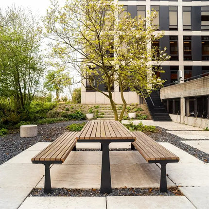Corten Steel Table 230 x 79 x 90.5 cm - Garapa Hardwood - Garden Table
