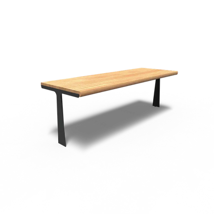 Tuintafel Garapa Hardhout 230x79x90.5 cm - Gecoat Staal