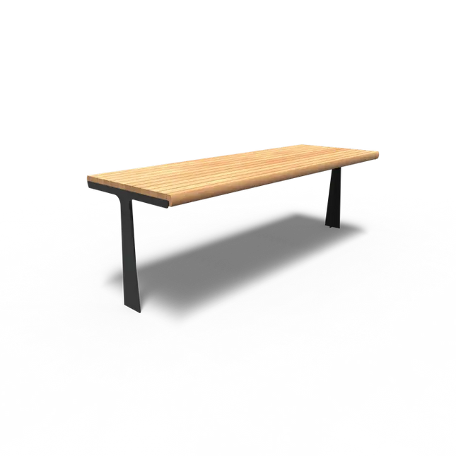 Tuintafel Garapa Hardhout 230x79x90.5 cm - Gecoat Staal