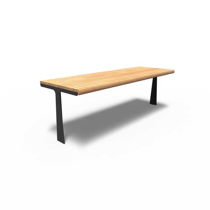 Tuintafel Garapa Hardhout 230x79x90.5 cm - Gecoat Staal