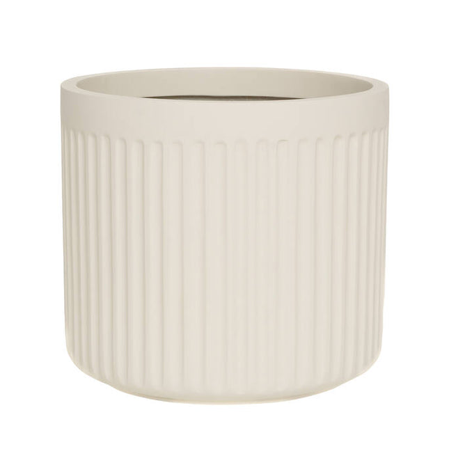 Pottery Pots Turris Low M, Silk White Ø46 cm