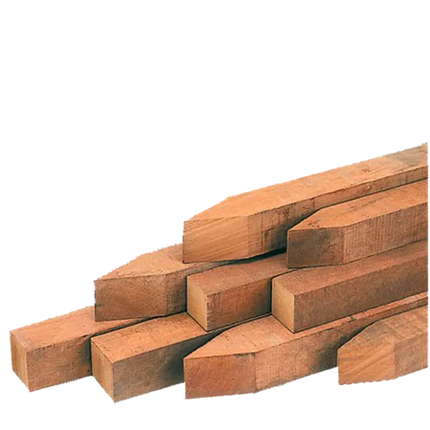 Poteaux de piquet en bois dur - 20x - 50x50x400 mm