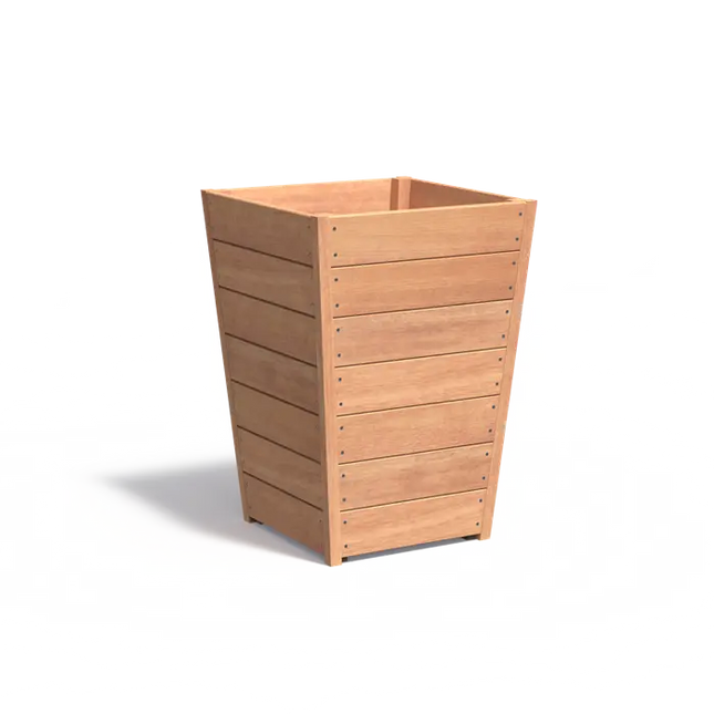 Jardinera de madera dura de 70 x 70 x 98,9 cm