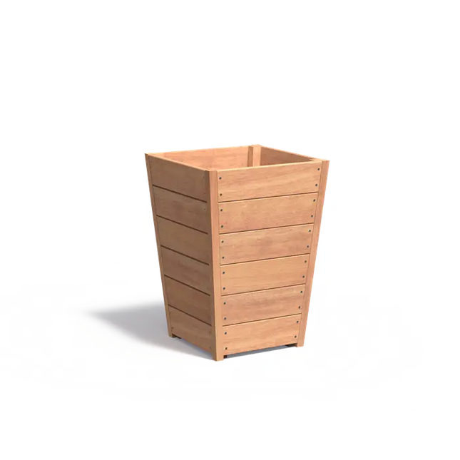 Jardinera de madera dura de 60 x 60 x 85 cm