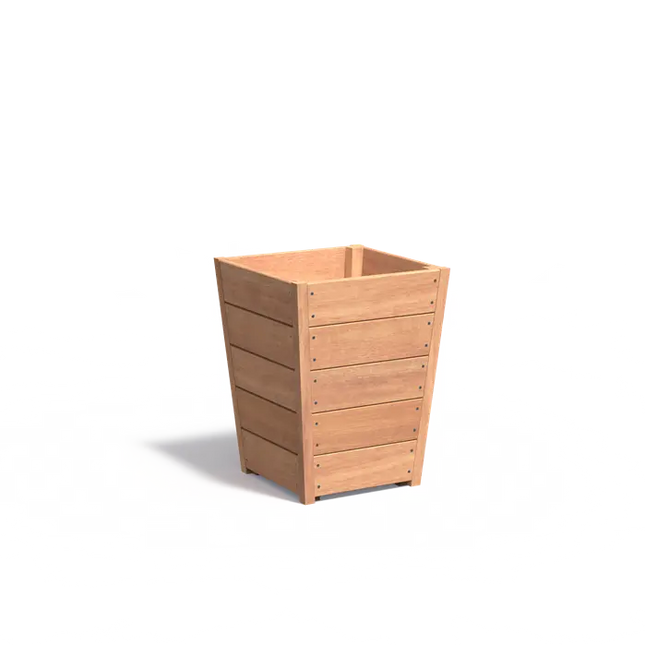 Jardinera de madera dura de 55 x 55 x 71,2 cm