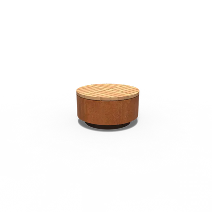 Corten Steel Round Stool 85.2 x 45 cm - Outdoor Stool | Garden