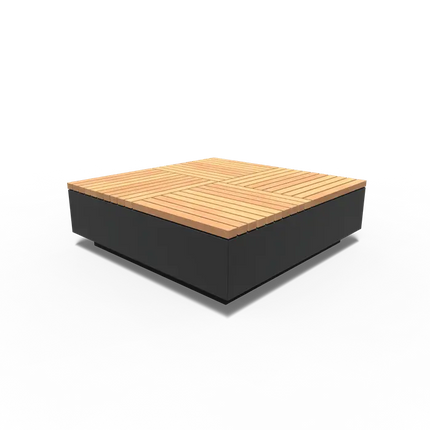 Outdoor Stool | Garden 1428 x 1428 x 450 mm | Aluminium | Garapa Hardwood