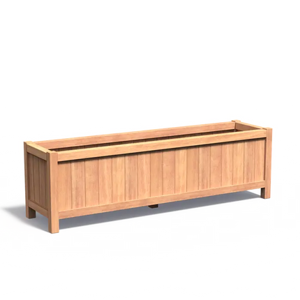 Jardinière en bois dur sur pieds 200 x 50 x 60 cm
