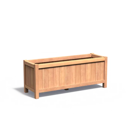 Jardinière en bois dur sur pieds 150 x 50 x 60 cm