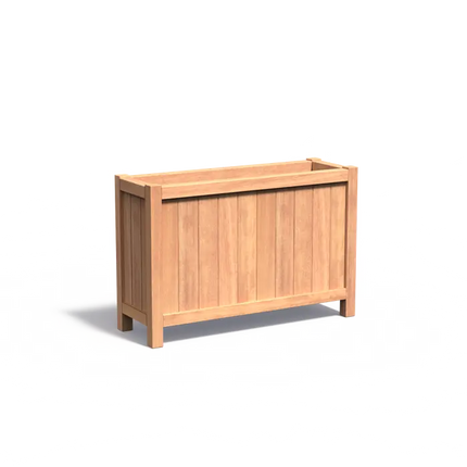 Jardinière en bois dur sur pieds 120 x 40 x 80 cm