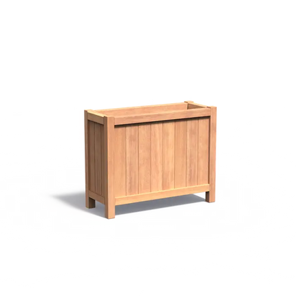 Jardinière en bois dur sur pieds 100 x 40 x 80 cm