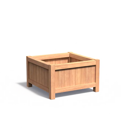 Jardinera de madera dura con patas, 100 x 100 x 60 cm