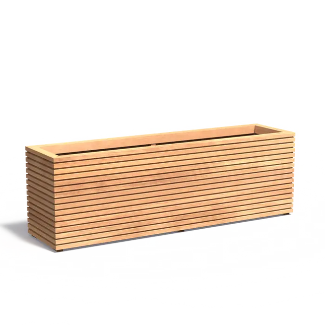 Jardinera de madera dura de 200 x 50 x 60,8 cm