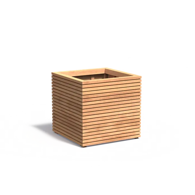 Jardinera de madera dura de 80 x 80 x 74,6 cm