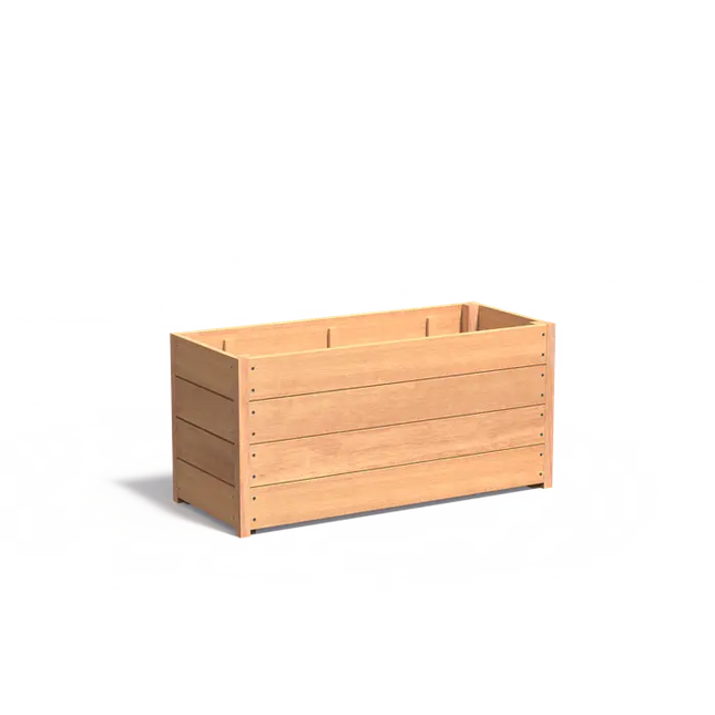 Jardinera de madera dura de 120 x 50 x 57,4 cm