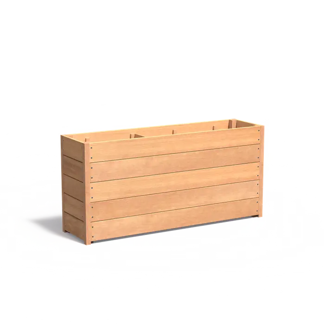 Jardinera de madera dura de 150 x 40 x 71,3 cm