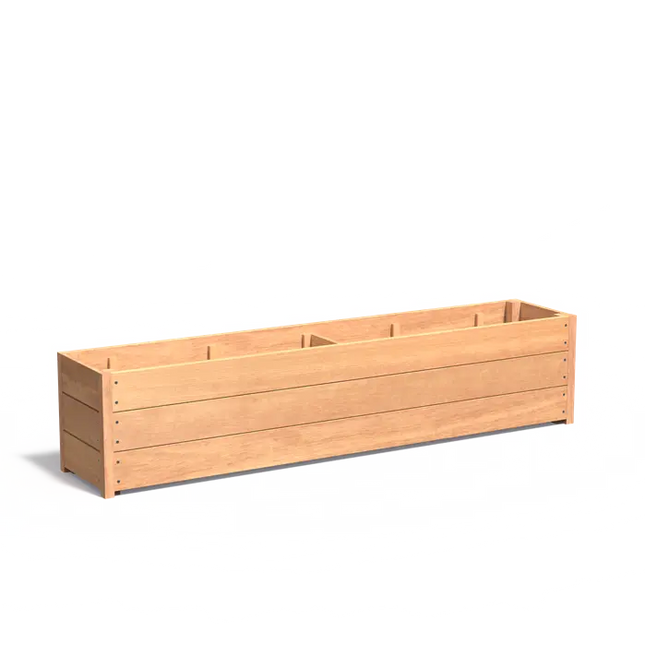 Jardinera de madera dura de 200 x 40 x 43,5 cm
