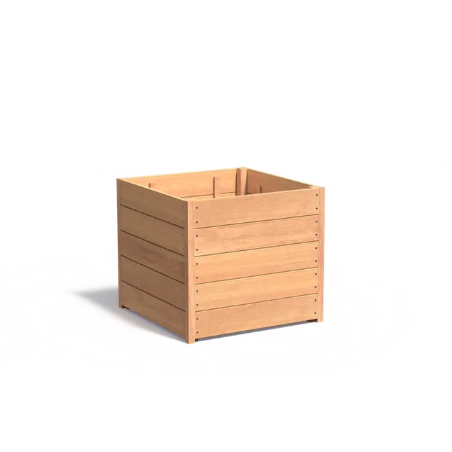 Jardinera de madera dura de 80 x 80 x 71,3 cm