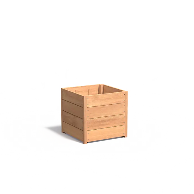 Jardinera de madera dura de 60 x 60 x 57,4 cm