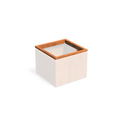 Fioriera in acciaio Corten in-lite® Ready Rim 800 x 800 x 89 mm