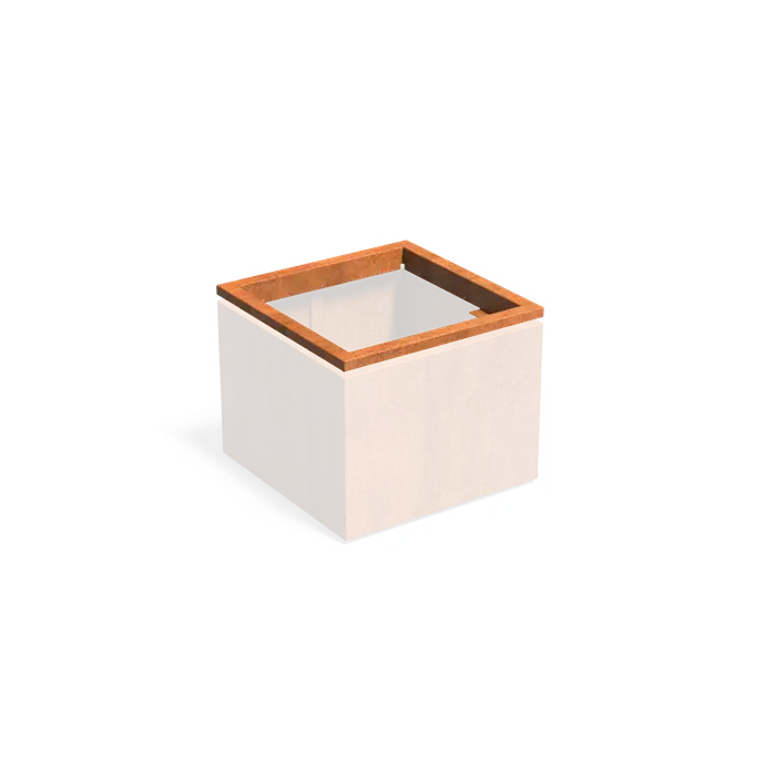 Cortenstaal Plantenbak in-lite® Ready Opzetrand 800 x 800 x 89 mm