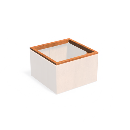 Fioriera in acciaio Corten in-lite® Ready Rim 1000 x 1000 x 89 mm