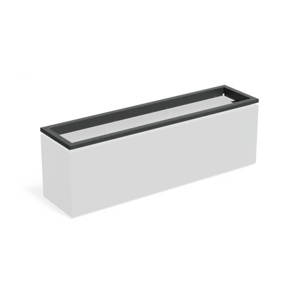 Fioriera in alluminio in-lite® Ready con bordo estensibile 2000 x 500 x 91 mm