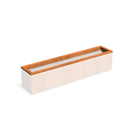 Fioriera in acciaio Corten in-lite® Ready Rim 2000 x 400 x 89 mm