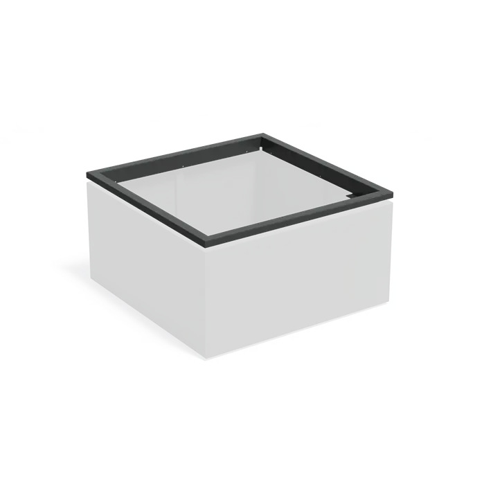 Aluminium Plantenbak in-lite® Ready Opzetrand 1200 x 1200 x 91 mm
