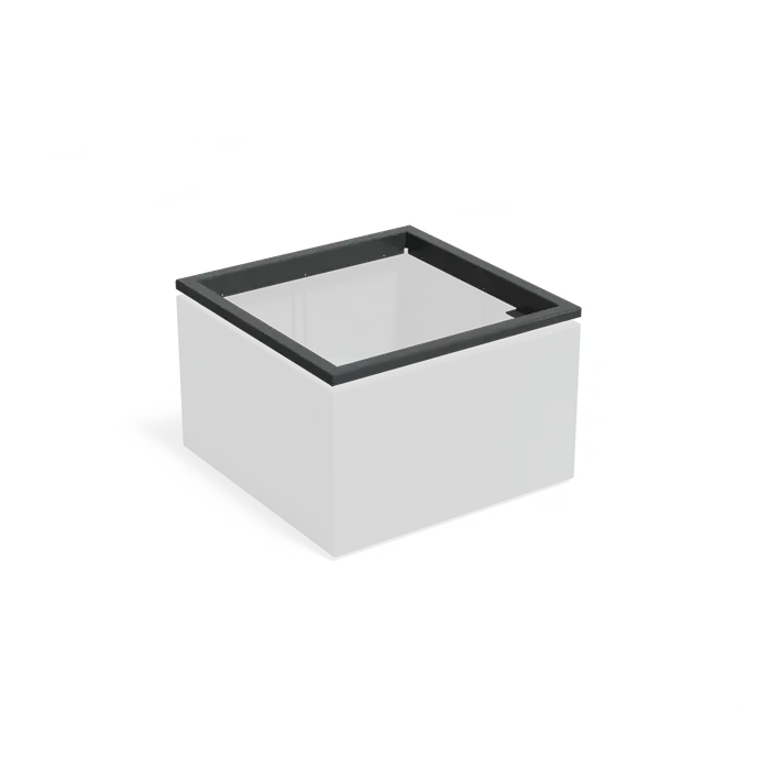 Aluminium Plantenbak in-lite® Ready Opzetrand 1000 x 1000 x 91 mm