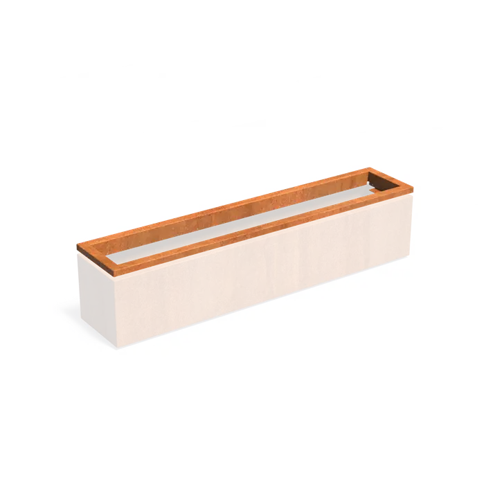 Cortenstaal Plantenbak in-lite® Ready Opzetrand 2000 x 400 x 89 mm