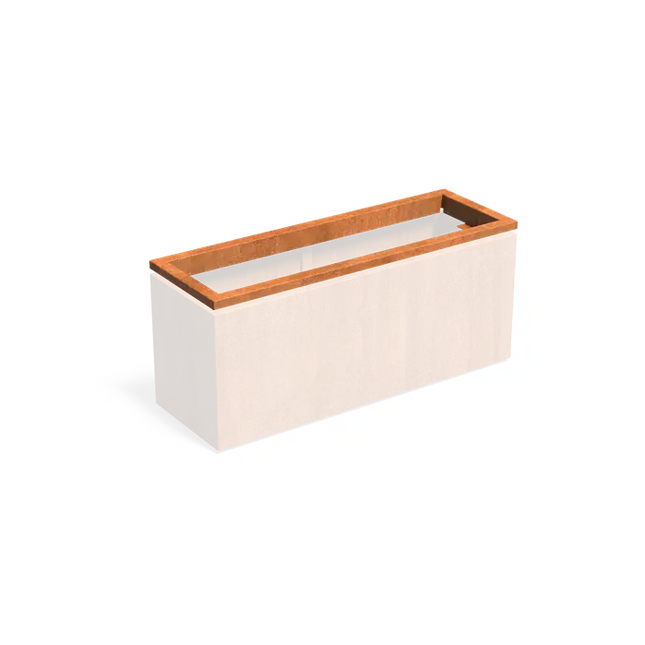 Jardinera de acero Corten in-lite® Ready Rim 1500 x 500 x 89 mm