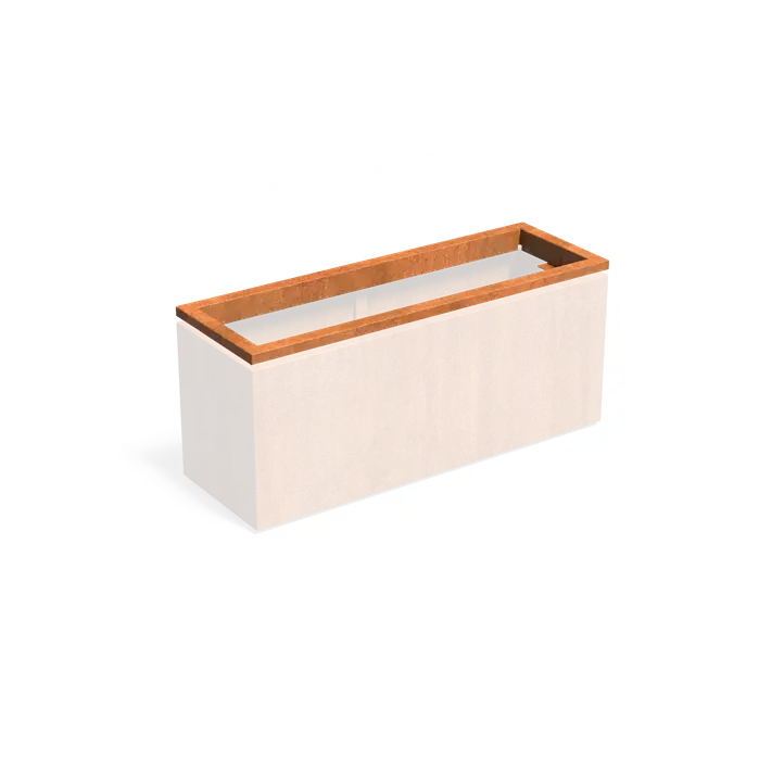 Cortenstaal Plantenbak in-lite® Ready Opzetrand 1500 x 500 x 89 mm