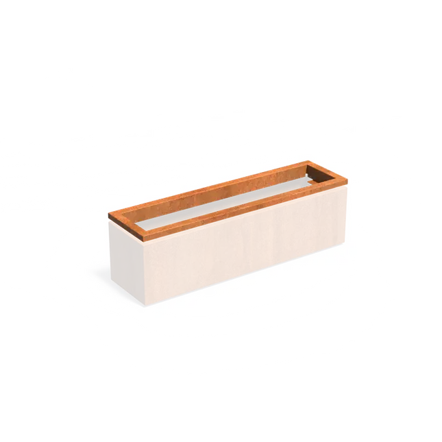 Jardinera de acero Corten in-lite® Ready Rim 1500 x 400 x 89 mm