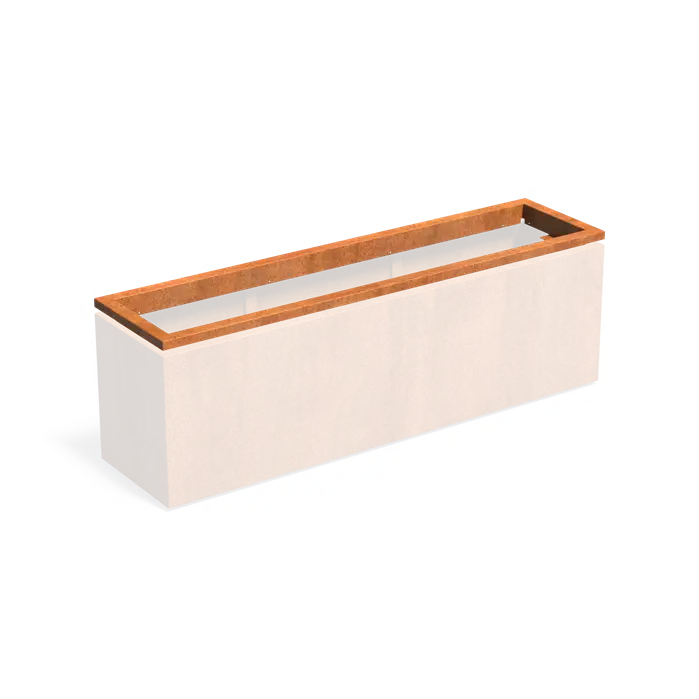 Cortenstaal Plantenbak in-lite® Ready Opzetrand 2000 x 500 x 89 mm