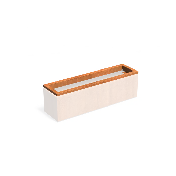 Cortenstaal Plantenbak in-lite® Ready Opzetrand 1500 x 400 x 89 mm