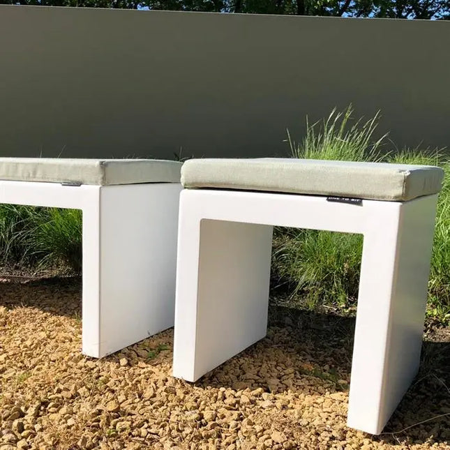 Gartenbank weiß 45 x 40 x 43,7 cm - Aluminium