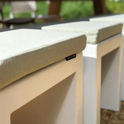 White Garden Bench 45 x 40 x 43.7 cm - Aluminium