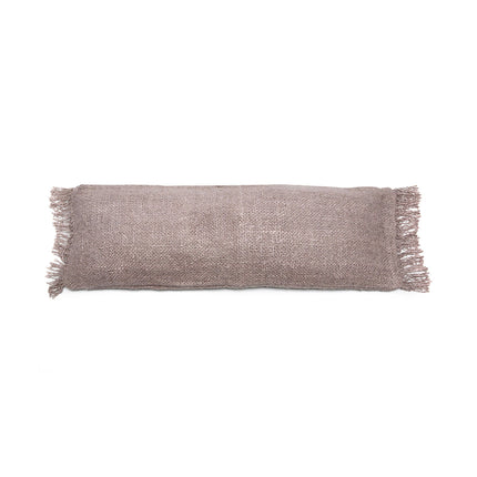 Poszewka na poduszkę „Oh My Gee” – perłowo-szara – 35x100