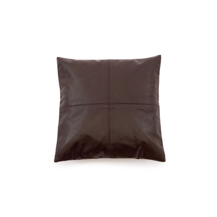 Der Lederkissenbezug mit vier Paneelen – Choco – 40x40