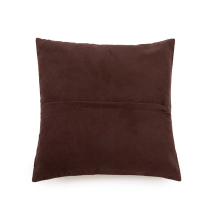 Der Lederkissenbezug mit vier Paneelen – Choco – 40x40