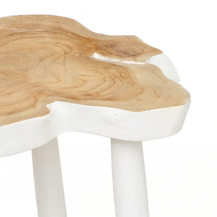 De organische bijzettafel - natuurwit