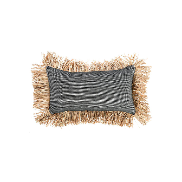 De Cotton Bonita kussenhoes - natuurlijk zwart - 30x50