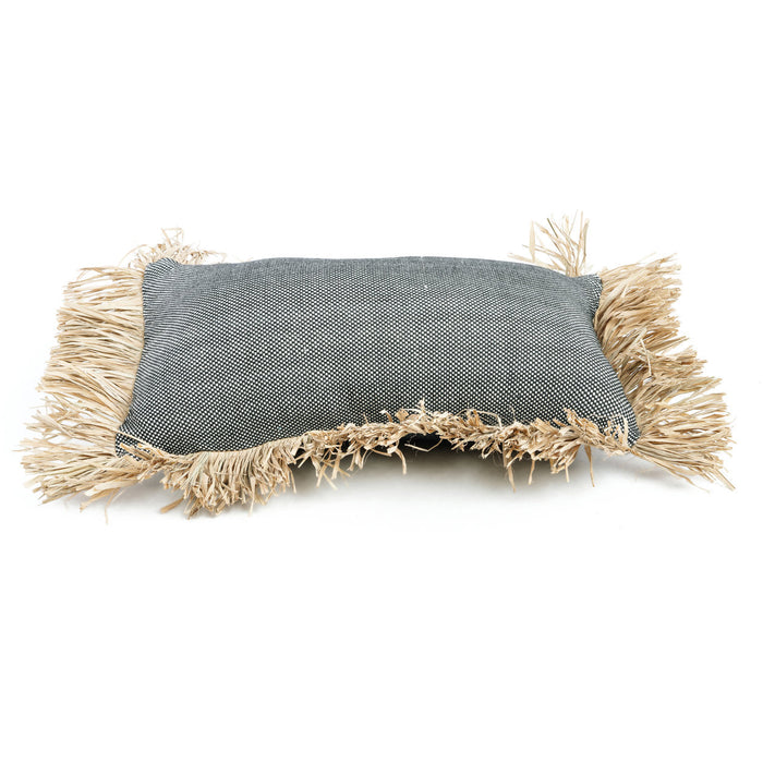 De Cotton Bonita kussenhoes - natuurlijk zwart - 30x50