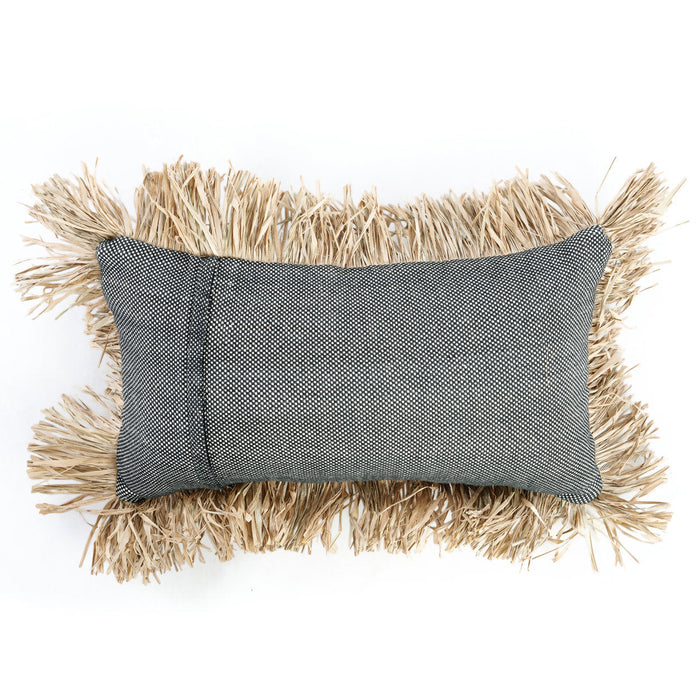 De Cotton Bonita kussenhoes - natuurlijk zwart - 30x50