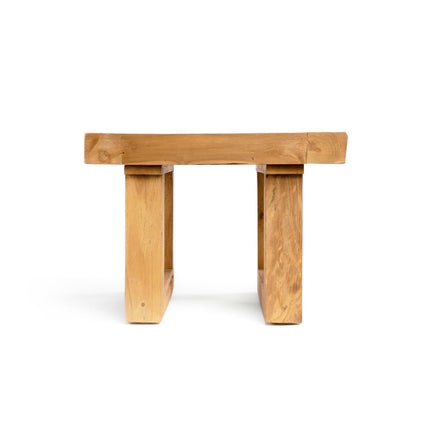 De bijzettafel van gerecycled teakhout - naturel