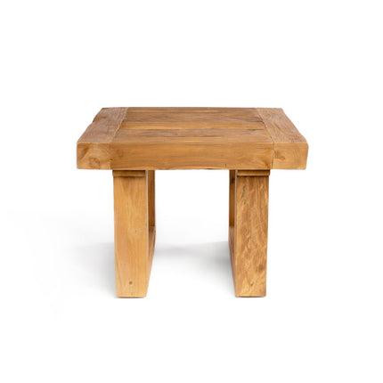 De bijzettafel van gerecycled teakhout - naturel
