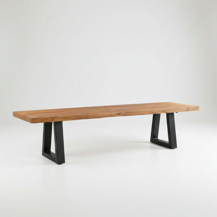 Bank met ijzeren poten - naturel - 220
